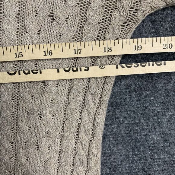 American Eagle Outfitters Tunic Sweater Women L Cable Stitch Mauve Beige Pull On - Picture 13 of 16